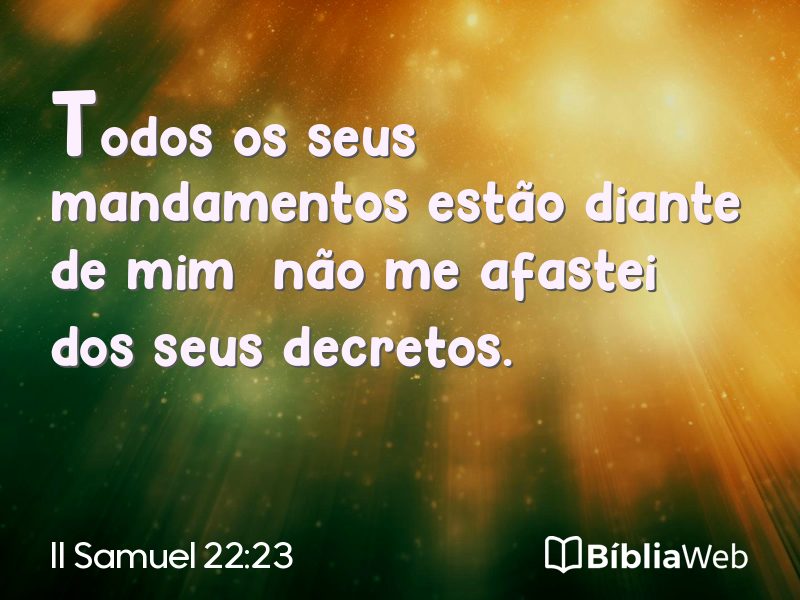 II Samuel 22:23 em imagem para compartilhar