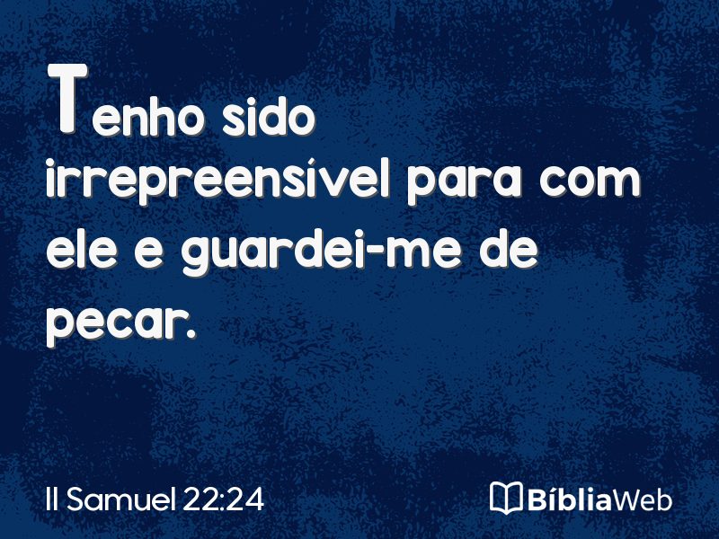 II Samuel 22:24 em imagem para compartilhar