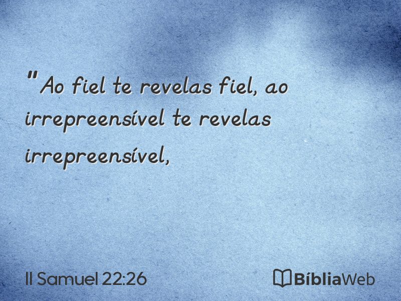 II Samuel 22:26 em imagem para compartilhar