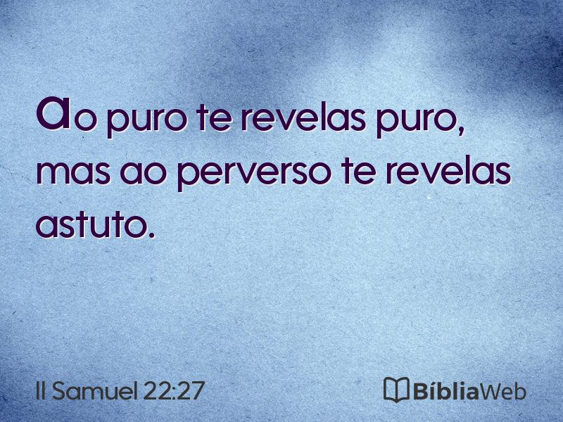II Samuel 22:27 em imagem para compartilhar