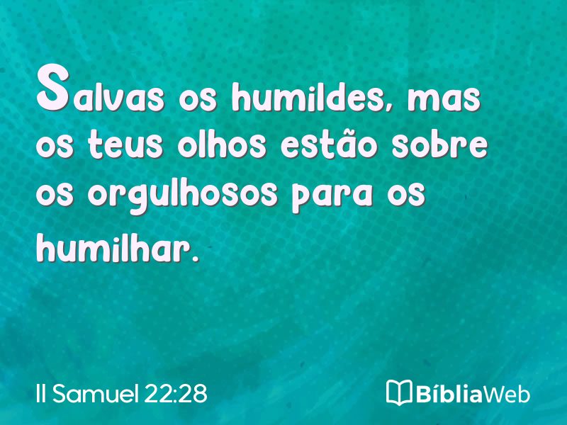 II Samuel 22:28 em imagem para compartilhar