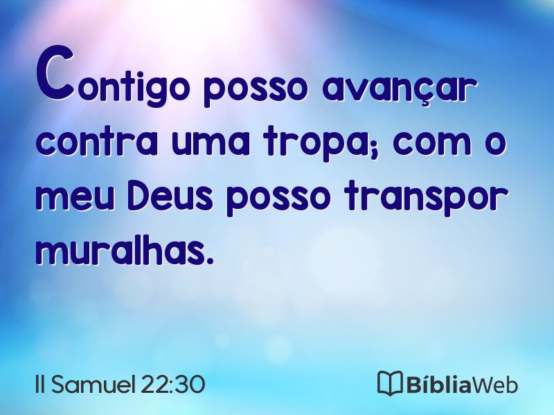 II Samuel 22:30 em imagem para compartilhar