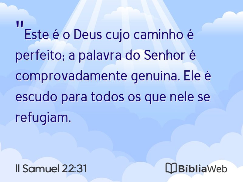 II Samuel 22:31 em imagem para compartilhar