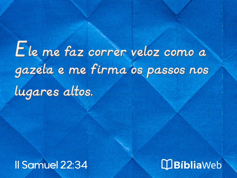 II Samuel 22:34 em imagem para compartilhar
