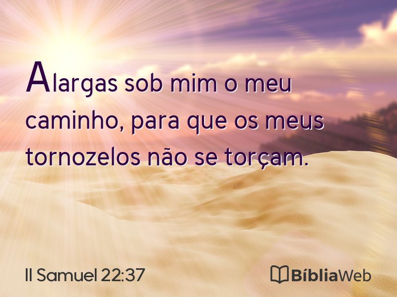 II Samuel 22:37 em imagem para compartilhar