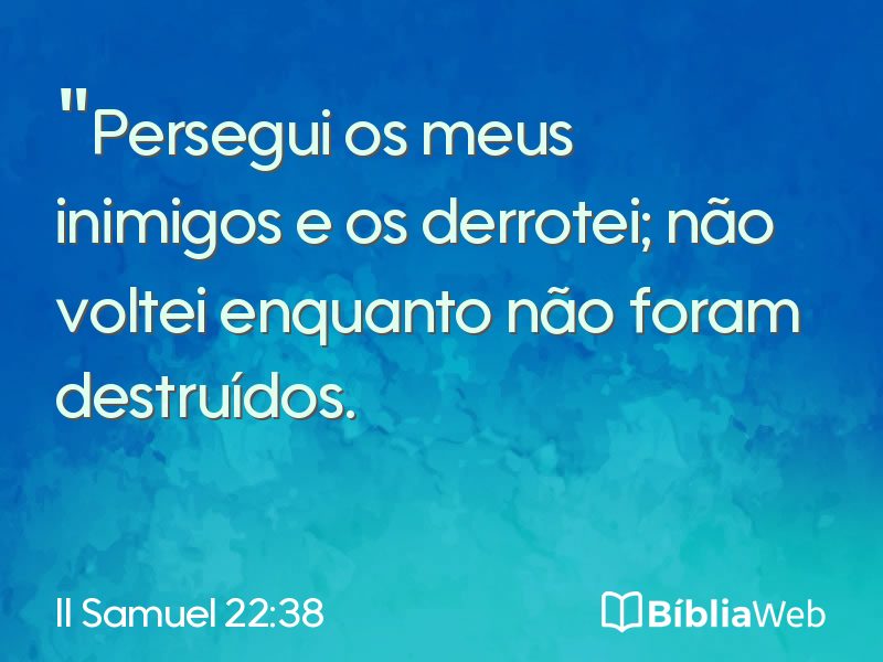 II Samuel 22:38 em imagem para compartilhar