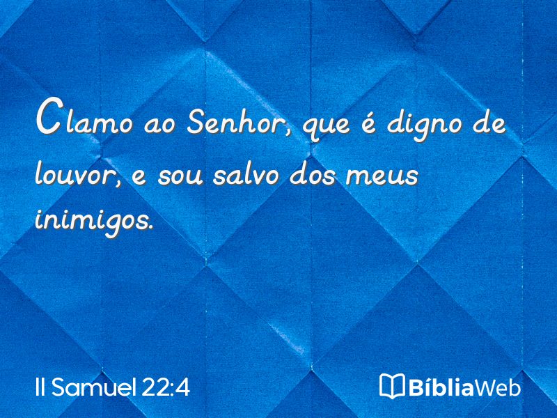 II Samuel 22:4 em imagem para compartilhar
