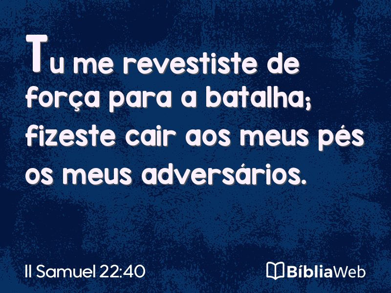 II Samuel 22:40 em imagem para compartilhar