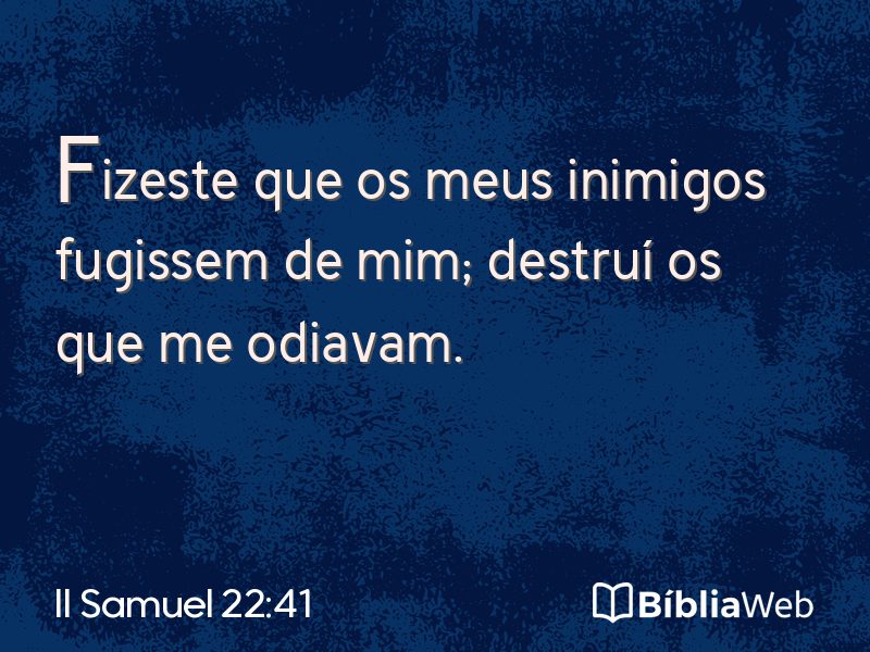 II Samuel 22:41 em imagem para compartilhar