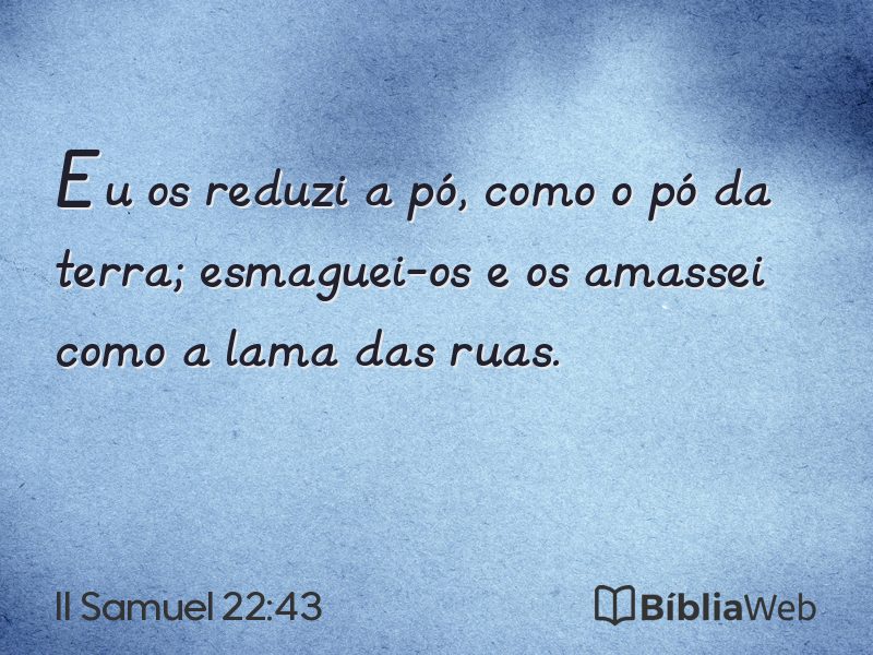 II Samuel 22:43 em imagem para compartilhar
