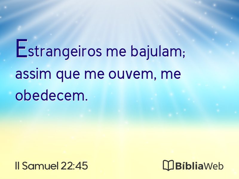 II Samuel 22:45 em imagem para compartilhar
