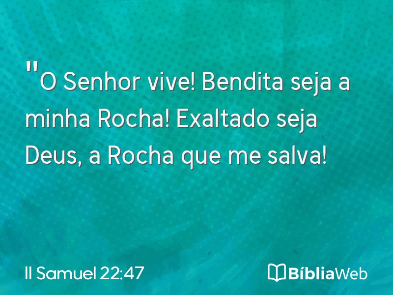 II Samuel 22:47 em imagem para compartilhar
