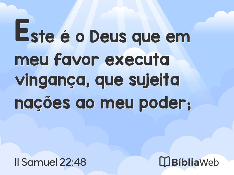 II Samuel 22:48 em imagem para compartilhar