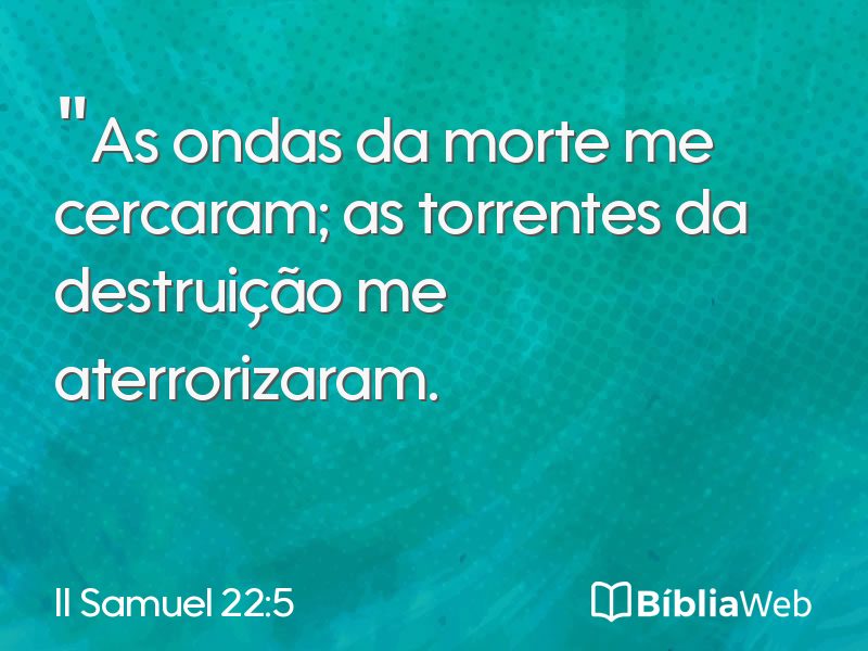 II Samuel 22:5 em imagem para compartilhar