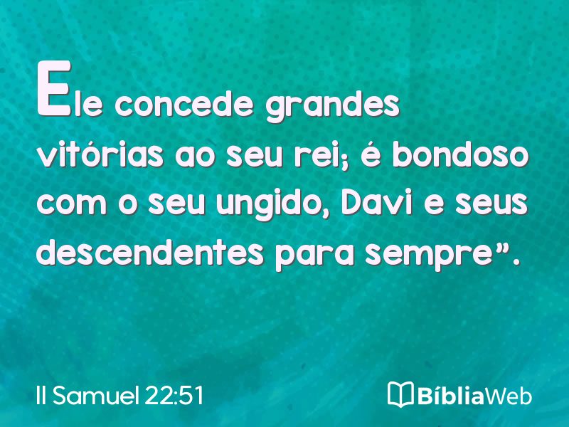 II Samuel 22:51 em imagem para compartilhar