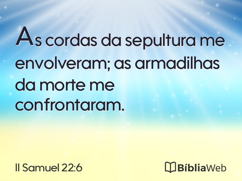 II Samuel 22:6 em imagem para compartilhar