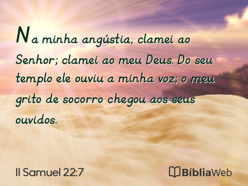 II Samuel 22:7 em imagem para compartilhar