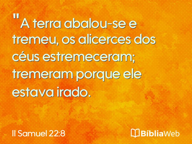 II Samuel 22:8 em imagem para compartilhar