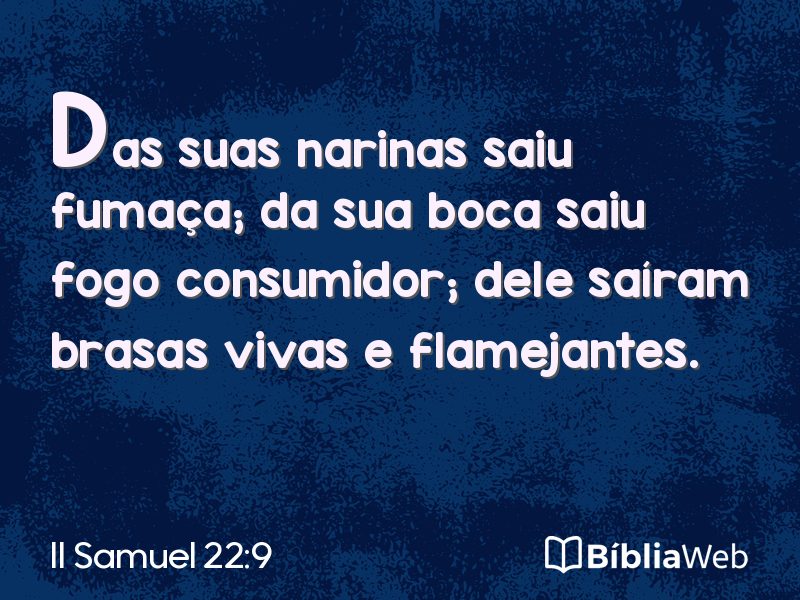 II Samuel 22:9 em imagem para compartilhar