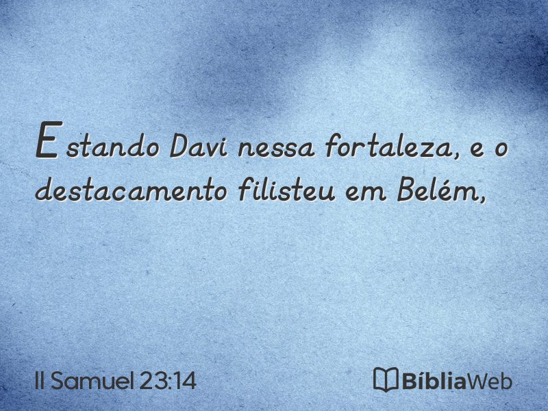 II Samuel 23:14 em imagem para compartilhar