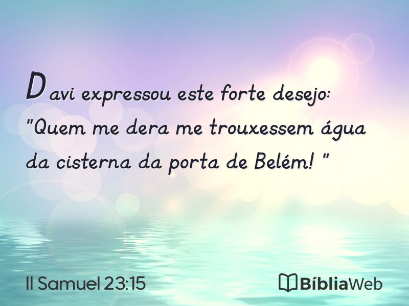 II Samuel 23:15 em imagem para compartilhar