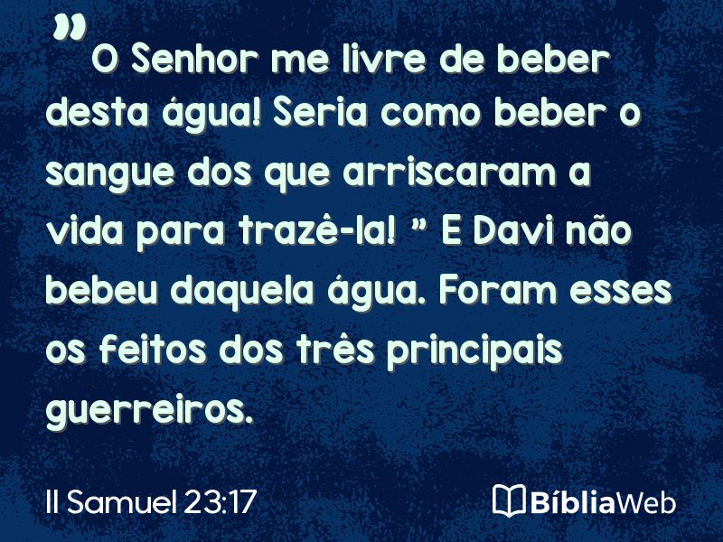 II Samuel 23:17 em imagem para compartilhar