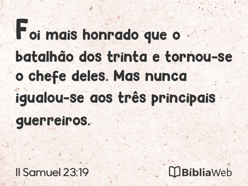II Samuel 23:19 em imagem para compartilhar