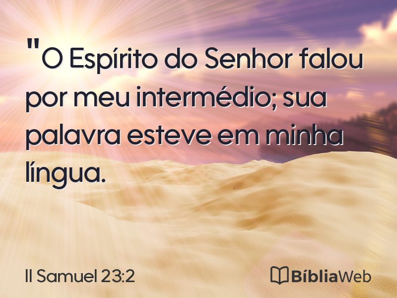 II Samuel 23:2 em imagem para compartilhar