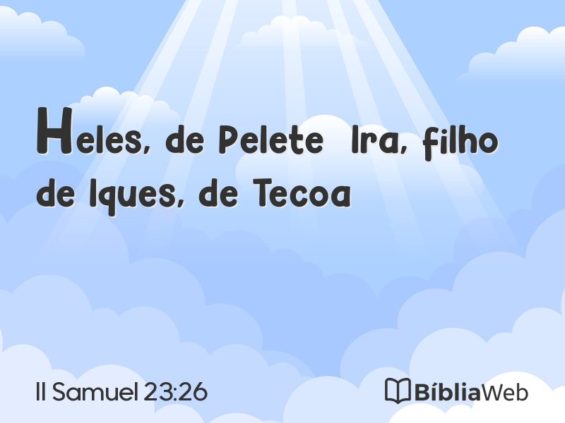 II Samuel 23:26 em imagem para compartilhar
