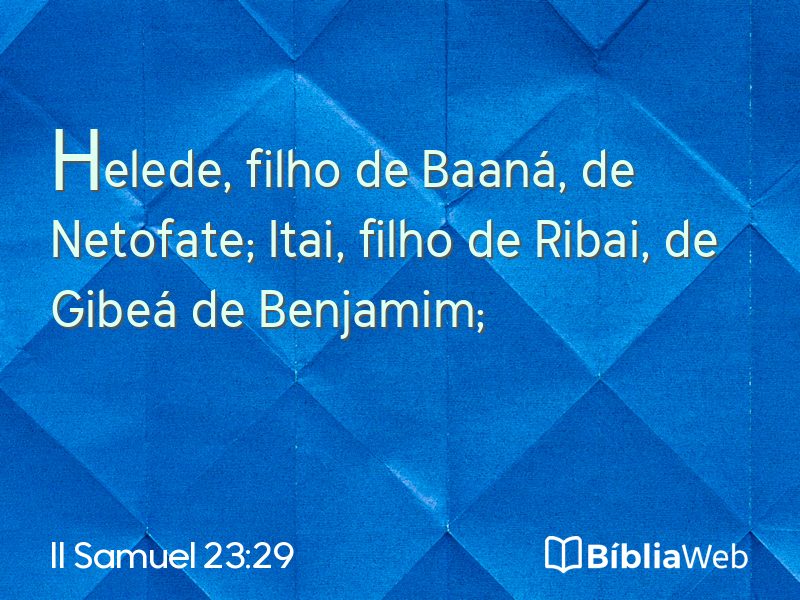 II Samuel 23:29 em imagem para compartilhar
