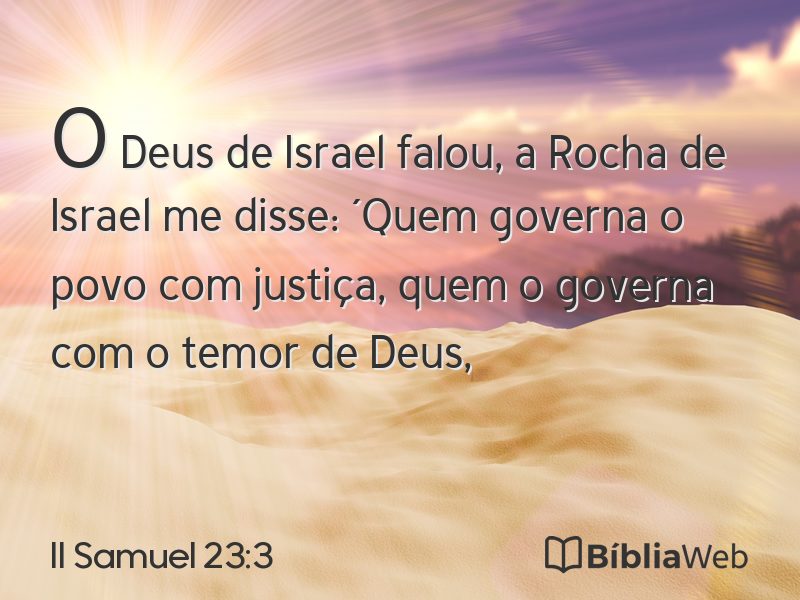 II Samuel 23:3 em imagem para compartilhar