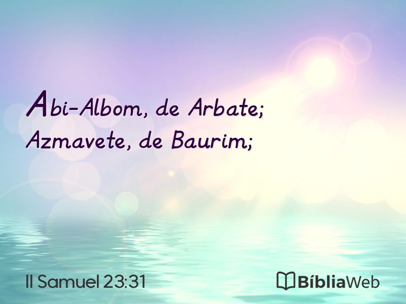 II Samuel 23:31 em imagem para compartilhar
