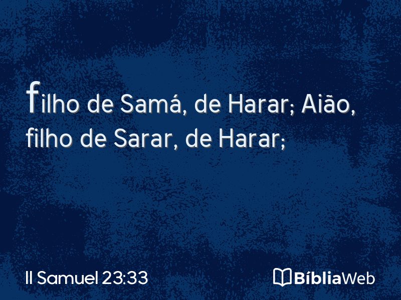 II Samuel 23:33 em imagem para compartilhar