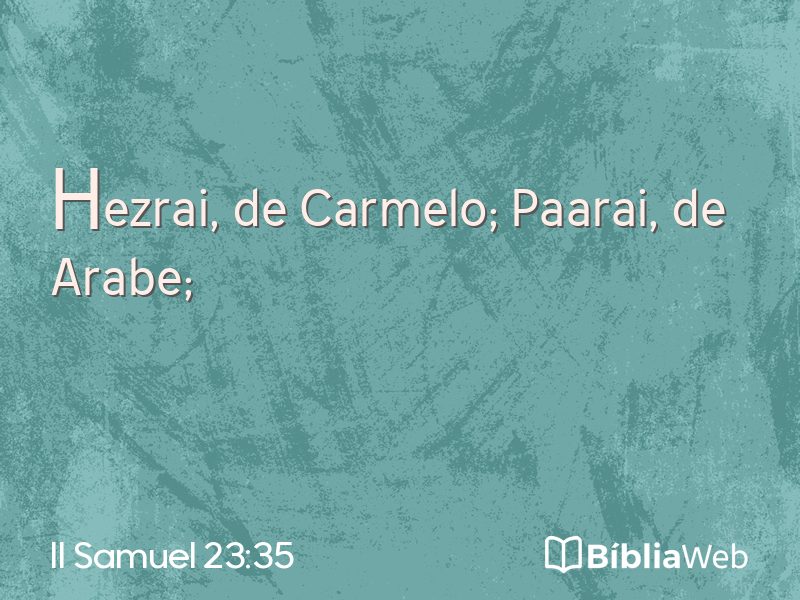 II Samuel 23:35 em imagem para compartilhar
