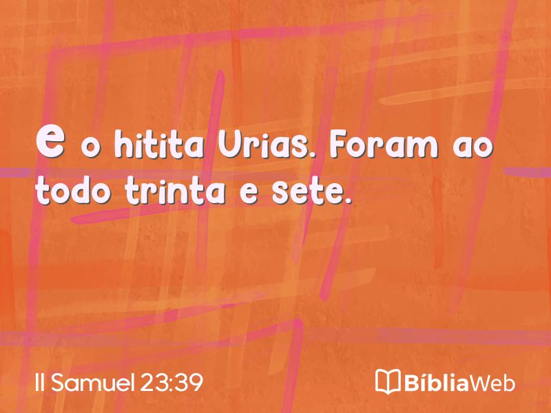 II Samuel 23:39 em imagem para compartilhar