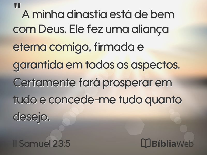 II Samuel 23:5 em imagem para compartilhar