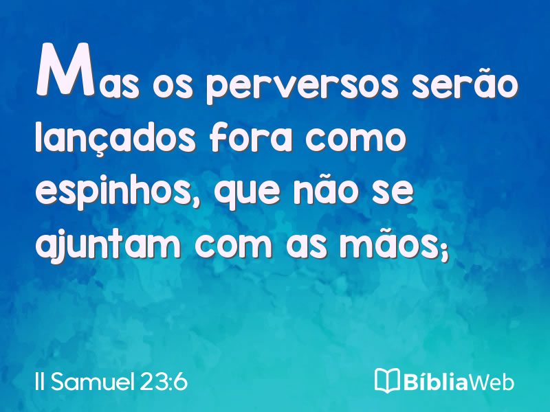 II Samuel 23:6 em imagem para compartilhar