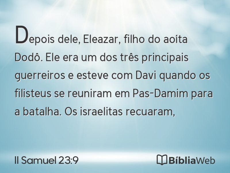 II Samuel 23:9 em imagem para compartilhar