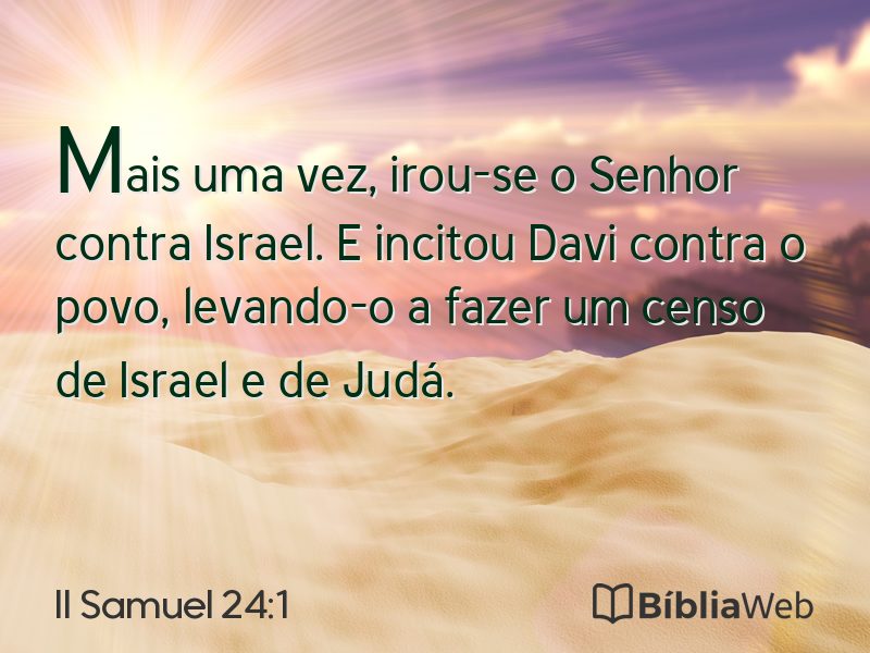 II Samuel 24:1 em imagem para compartilhar