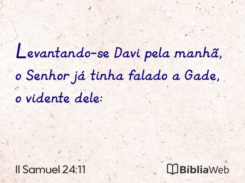 II Samuel 24:11 em imagem para compartilhar