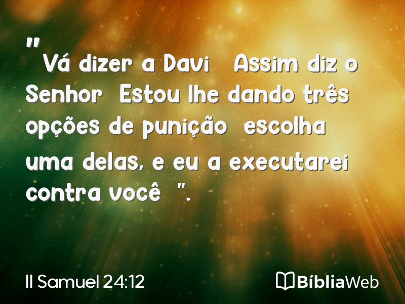 II Samuel 24:12 em imagem para compartilhar