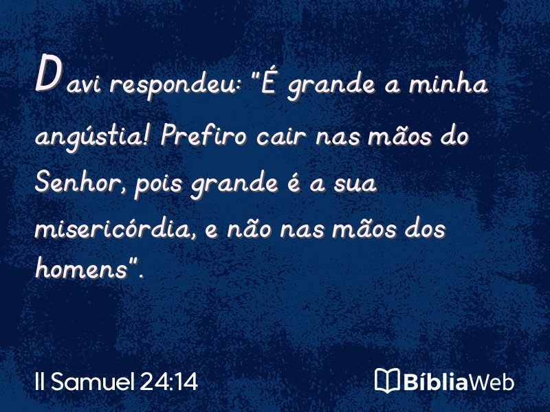II Samuel 24:14 em imagem para compartilhar