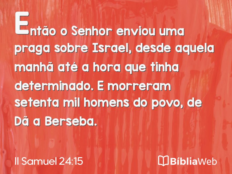 II Samuel 24:15 em imagem para compartilhar