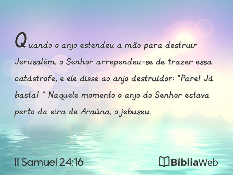II Samuel 24:16 em imagem para compartilhar