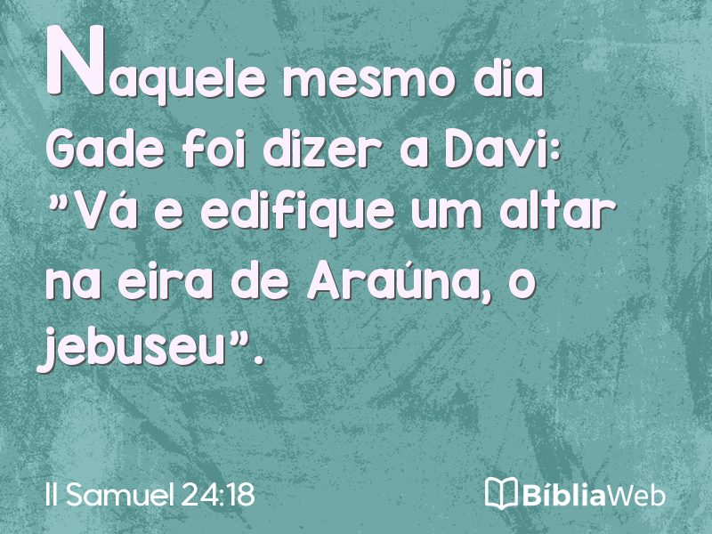 II Samuel 24:18 em imagem para compartilhar