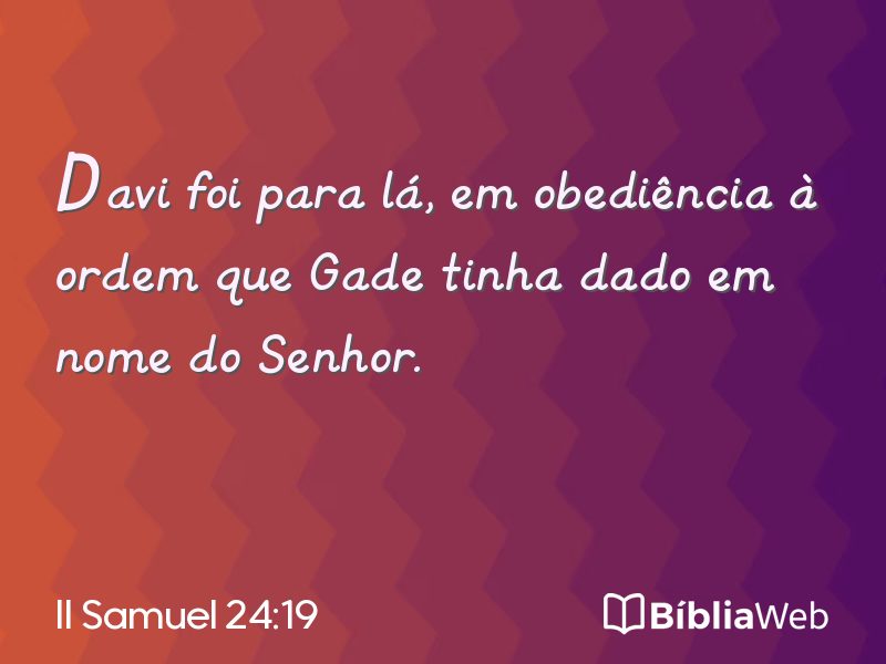 II Samuel 24:19 em imagem para compartilhar