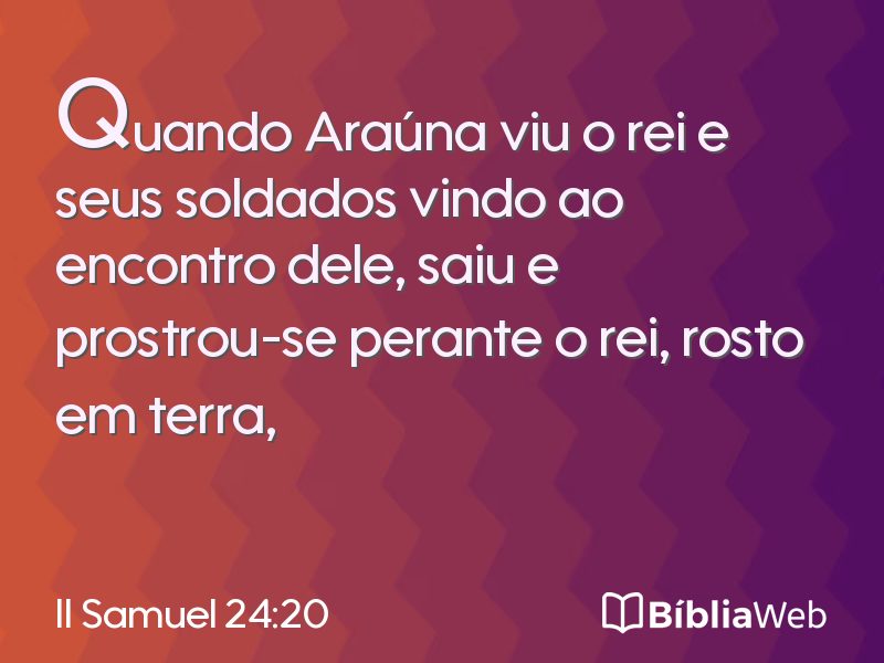 II Samuel 24:20 em imagem para compartilhar