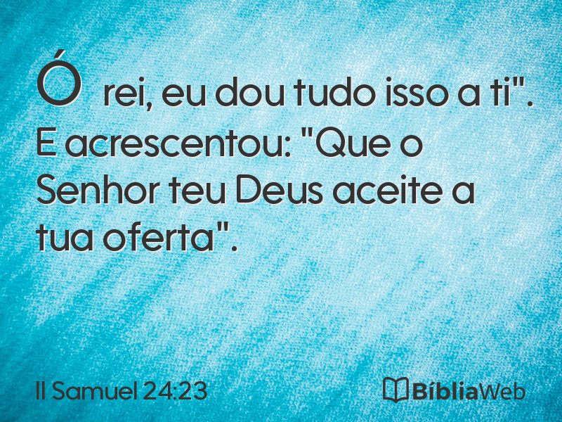 II Samuel 24:23 em imagem para compartilhar