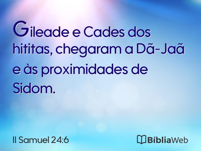 II Samuel 24:6 em imagem para compartilhar