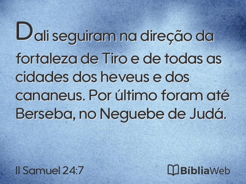 II Samuel 24:7 em imagem para compartilhar